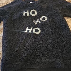 No Boundaries Black Fleece HO HO HO Sweater